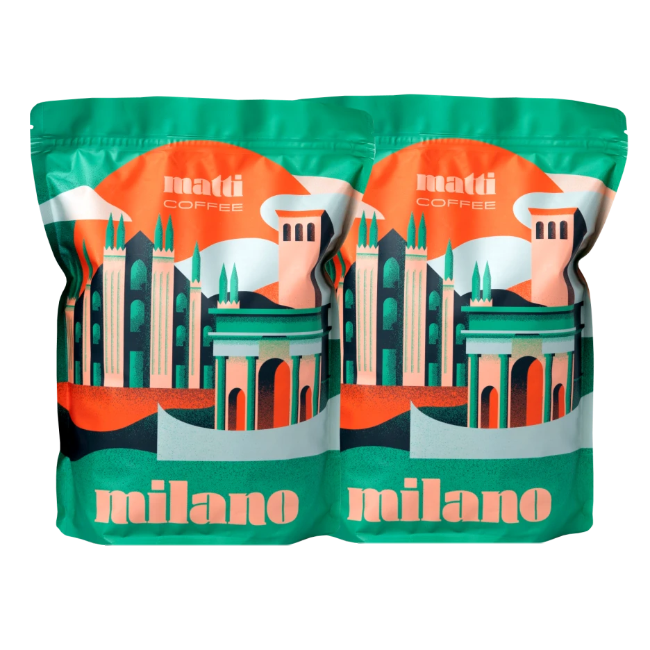 Zestaw kawa milano 2x1000g