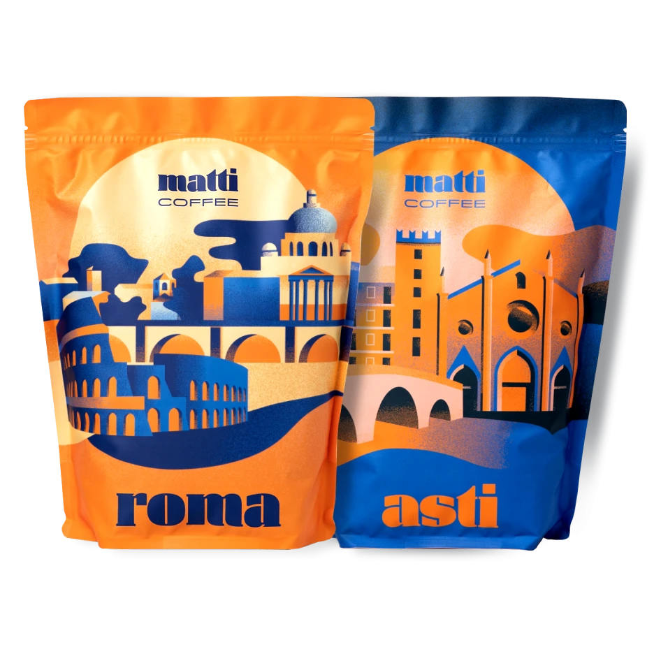 Zestaw kawa Roma + Asti 2000g